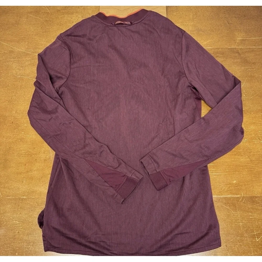 Virginia Tech‎ VT Hokies Sweater Mens Small Red Pullover 1/4 Zip Dri Fit Nike